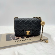 CHANEL 黑金COCO 17cm 金球方胖