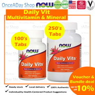 PROMO NOW Foods, Daily Vits, MultiVitamin &amp; Mineral, 250/100 Tablets Once A Day Shop (plant based vegan MULTIVITAMIN)