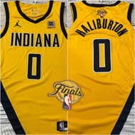 AU刺繡球員版定製 (下單送NBA Finals總决賽章) - 夏利保頓 Tyrese Haliburton (可定造其他球員) 印第安納溜馬 Indiana Pacers 球員版球衣 Authent