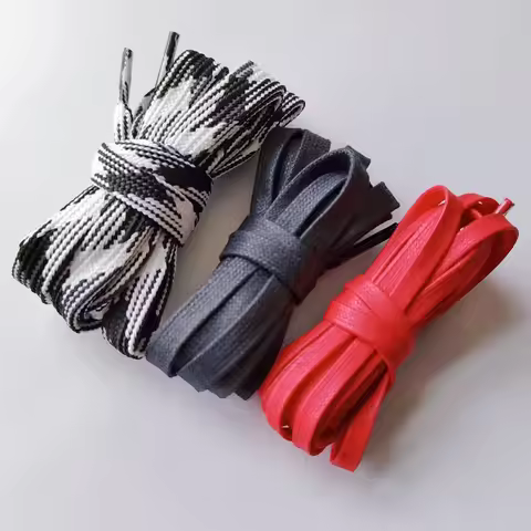 Flat Waxed Cotton Shoelaces Men Women Trend Personality Sneakers Sport Casual Basketball Aj1 Darth V