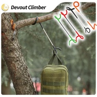 Camping Hook Pig Tail Anti-Slip Tent Pole Hook 2-way Lamp Hanger Multipurpose 户外灯钩