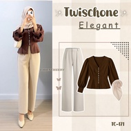 Latest and Latest Korean Look Style Outfits (Knit Pants + Bora Blouse + Bella Square) TC-171 SET
