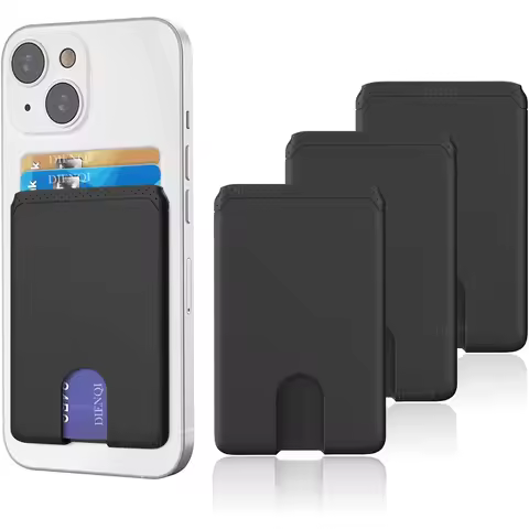 Mobile Phone Card Holder Wallet Men Women Slim Thin Credit Cardholder Case Easy Push 3M Adhesive Sof