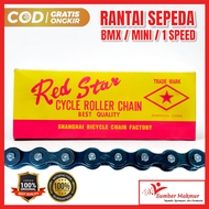 Rantai Sepeda Bintang Red Star Original Taiwan Rantai Sepeda Anak BMX MINI JENGKI ONTEL Ukuran 12 16