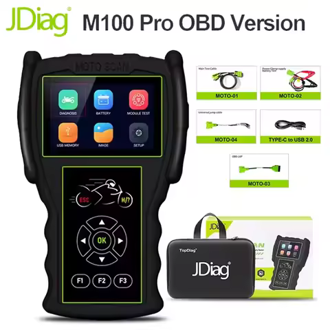 JDiag M100 Pro OBD2 Scanner Professional Motorcycle Diagnostic Tool For BMW Kawasaki Yamaha Suzuki K