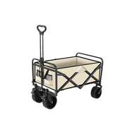 Folding Camping Wagon Cart Foldable Utility Wagon Portable Outdoor Multi-Functional Trolley for Gard