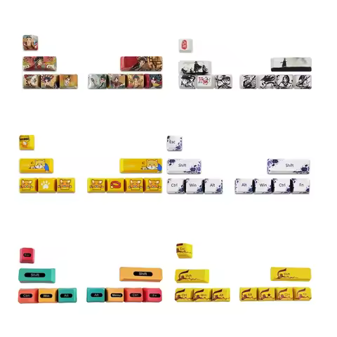 10 Pcs CMYK Dye Sub PBT Keycaps WIN Color Thermal Sublimation R1 SHIFT Large Key Position Supplement