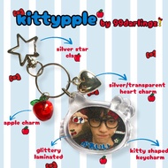 Kittypple keychain free custom photo any kpop, Thai actor, Korean actor