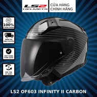Mũ Bảo Hiểm 3/4 Hai Kính LS2 OF603 Infinity II Carbon