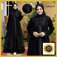 terbaru new abaya gamis maxi dress arab saudi bordir zephy turkey