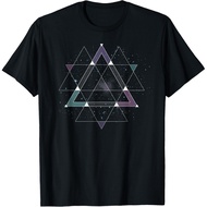 Geometric Space Graphic T-Shirt Edm Electronic Dance Tee Gift Unisex T-Shirt