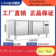 XY7 Refrigerated Table Kitchen Commercial Freezer Freezer Operating Table Freezer Flat Cold Fresh Cabinet Stainless Stee
