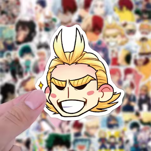 50PCS My Hero Anime Graffiti Waterproof Stickers DIY Stickers Decoration Laptop Guitar Skateboard Lu