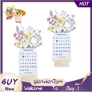 【rbkqrpesuhjy】2Piece 2024 Bloomy Flowers Desk Calendar 2024 Flower-Themed Calendar  Mini Desk Calendar