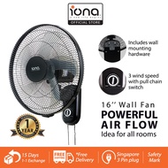 IONA 16 Inch Wall Fan Powerful Air Flow Tilt Adjustable 5 Blade Large Air Diffusion - GLWF162