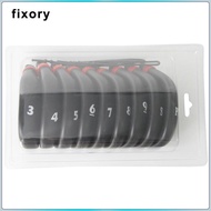 fixory 9Pcs Head Covers Putter Protective Golf Club Iron Protector Iron Headcovers