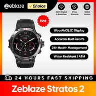 [ใหม่2022] Zeblaze Stratos 2 GPS สมาร์ทวอท์ช AMOLED จอแสดงผล24H สุขภาพ5 ATM แบตเตอรี่ life Smartwatch สำหรับชาย