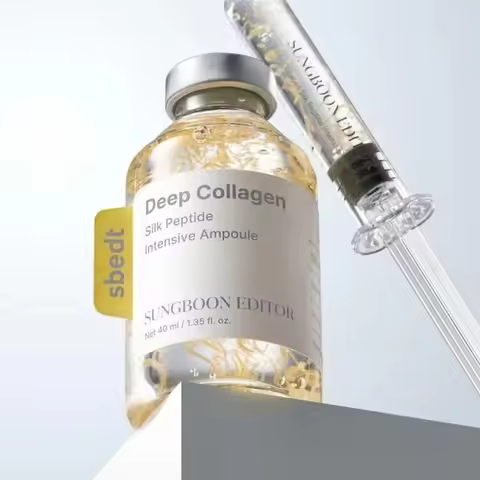 SUNGBOON EDITOR Deep Collagen Silk Peptide Intensive Ampoule Moisturizes Brightens Firms Reduces Wri