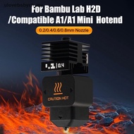 ULO For Bambu Lab H2D Hotend Kit High Flow Hardened Steel 0.2/0.4/0.6/0.8mm Hotend Nozzle Replaceabl