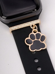 1 ชิ้นโลหะ Cat & Dog Paw สายนาฬิกาตกแต่ง Charm - ใช้งานร่วมกับ Apple Watch อุปกรณ์เสริมใช้งานร่วมกับ