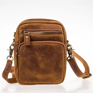 Crazy Horse Genuine Leather Sling Bag - Genuine Men's Leather Bag - Genuine Leather Sling Bag Leathe
