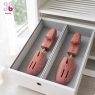 [Baosity] Cedar Shoe Tree Slotted Shoe Tree with Spring Shaper Retractable Long-Lasting for Professi