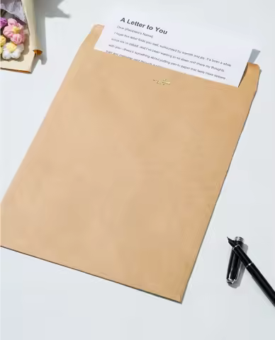 10pcs A4 Kraft File Folder Office Storage Bag for Letter Invoice Business File Bag A4 Document Paper