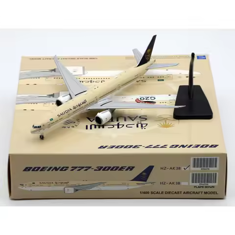 XX4476 Alloy Collectible Plane JC Wings 1:400 Saudi Arabian Airlines "SkyTeam" Boeing 777-300(ER) Di