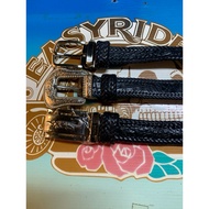 Genuine Crocodile Belt Size 1 Inch Black Length 44-47 Knitted With Edges Available In 3 Types Of Hea