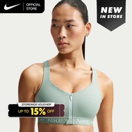Nike Womens Indy High Support Padded Front-Zip Sports Bra - Steam [HQ2752-006]
