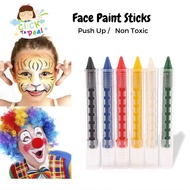 Body Face Painting Crayon 6 Colours Paint Sticks Kit for Halloween Party Kids