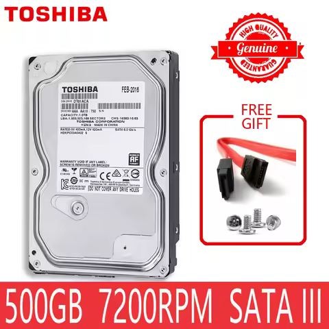 TOSHIBA 500GB Internal Hard Drive Disk Harddisk HDD HD 500 GB 500G SATA III 3.5" 7200 RPM 32M Cache 