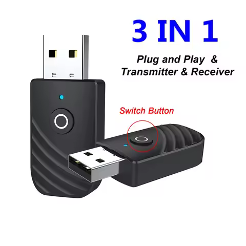 USB Bluetooth 5.2 Transmitter 5.0 APTX HD LL Low Latency Adaptive Wireless Audio Adapter Handsfree C