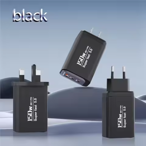 150W 3-Port USB Type C Charger Super Fast 5.0 PD Wall Adapter Quick Charge Mobile Phone chargers For