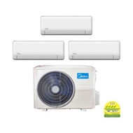 MIDEA INVERTER SYSTEM 3 AIRCON MAE-3M21D / MSEID-09 X 1 + MSEID-12 X 1 + MSEID-18 X 1 (4 TICKS) INSTALLATION INCLUDED