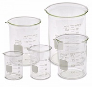 Beaker glass low form (บีกเกอร์แก้ว) ขนาด 250 ml ยี่ห้อ Pyrex