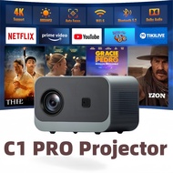 C1PRO Portable 4k Projector Motorized Focus 1080P Full HD Wifi Bluetooth Smart Home Theater Projecto