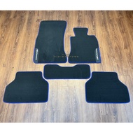 BMW E60 M Performance Floor Mat Car Carpet OEM Blue Line E60 5 Series M5 Karpet Velcro Magic Tape No