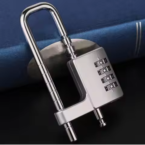 Adjustable Lengthened U-shaped Lock 4Digit Safely Code Combination Padlock Mechanical Changeable Pas