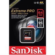 SanDisk SDXC Extreme Pro 64GB U3 C10 V30 UHS-I 95MB/s R 90MB/s