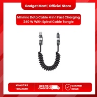 CABLE DT 100CM 4 IN 1 MINIMO DSF03 65W BLACK SPIRAL (240 W)