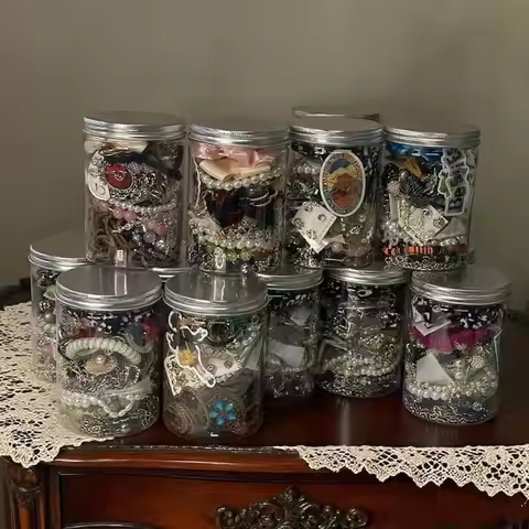 Vintage Style Jewelry Gift Jewelry Jar Gift Set Vintage Mystery Jewelry Jar for Women Surprise Mixed