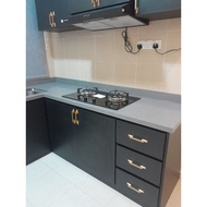 Pintu kabinet dapur DIY.Fomica dan edging ABS