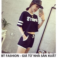 Đồ Bộ Áo Thun Nữ + Quần Đùi Sọt Thể Thao Ở Nhà Đi Ngủ Thời Trang Mới - BT Fashion (AT2-SPORT)