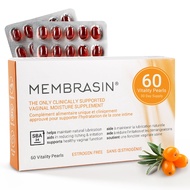 Membrasin Vitality Pearls, Feminine Moisturizer Oral Supplement for Vaginal Dryness, Estrogen-Free D