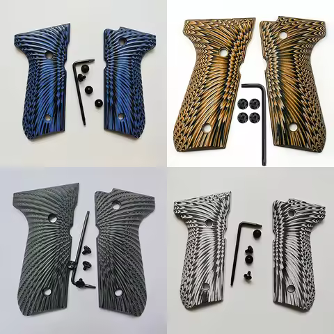 6 Colors G10 Grips Beretta 92fs grips Full Size, 92 fs, m9, 92a1, 96a1, 92 INOX, Gun Grips Screws In