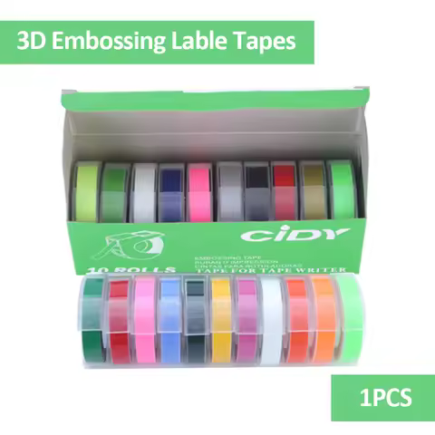 1Pcs Compatible Dymo 3D Label Tape 9mm Dymo 3D Embossing Tape For Dymo Motex E101 E202 Manual Typewr