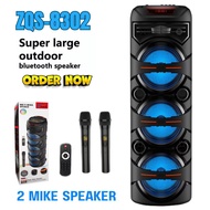 SING-E ZQS8302 Portable Speaker Tower 8 inch x 3 Speaker Outdoor Portable Bluetooth RGB Speaker with