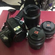SONY a33 單眼相機（含1.8/50定焦鏡、18/55變焦鏡、55/200變焦鏡！