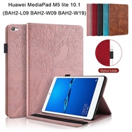 Protective Case For Huawei MediaPad M5 lite 10.1 inch M5lite BAH2-L09 BAH2-W09 BAH2-W19 Tablet Cover Fashion 3D Tree Style PU Leather Case Stand Flip Cover With Wallet Card Slots Pen Buckle